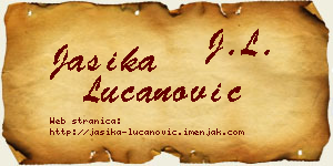 Jasika Lučanović vizit kartica